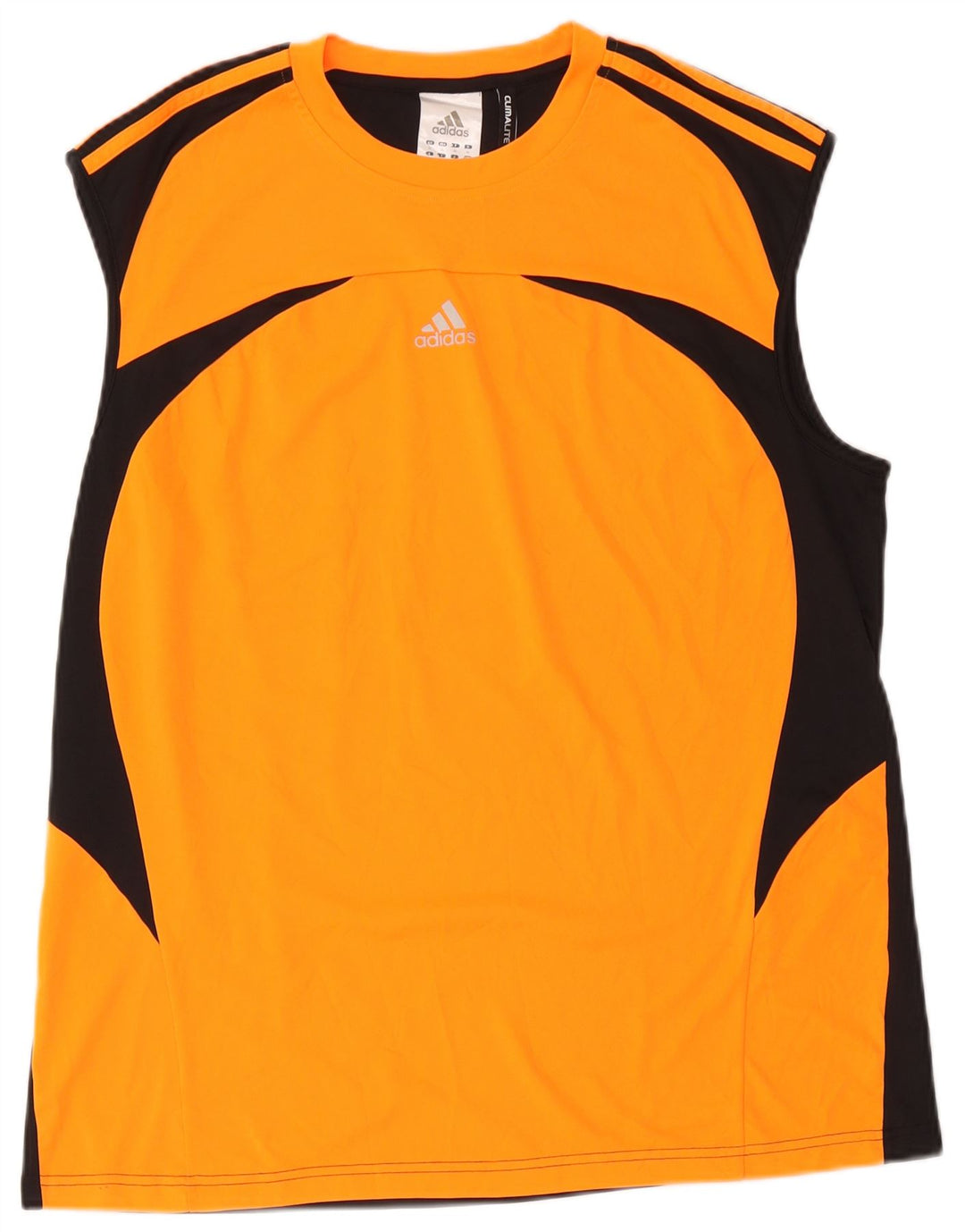 Adidas Męska kamizelka Climalite Top XL Pomarańczowy poliester z blokami kolorów