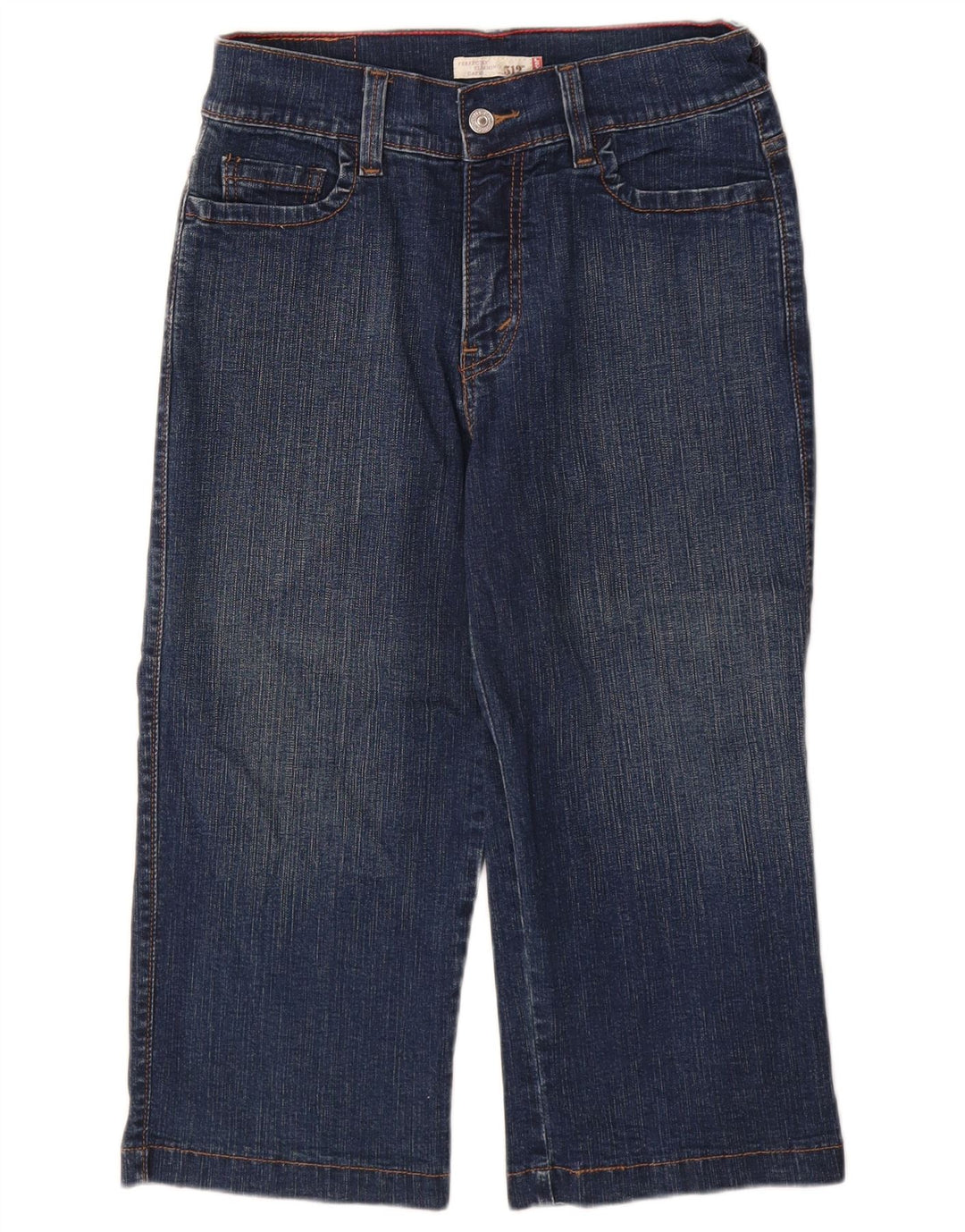 LEVI'S Damskie 512 Doskonale wyszczuplające dżinsy Capri US 8 Medium W28 L19 Niebieskie
