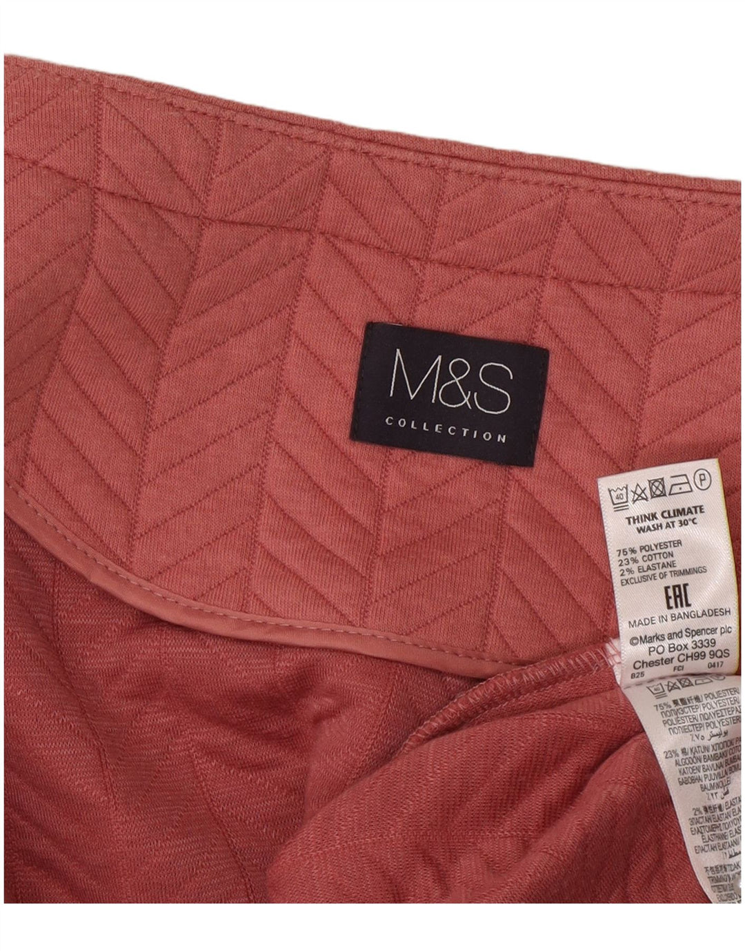 Marks & Spencer Damska marynarka z zamkiem błyskawicznym UK 20 2XL Różowy poliester