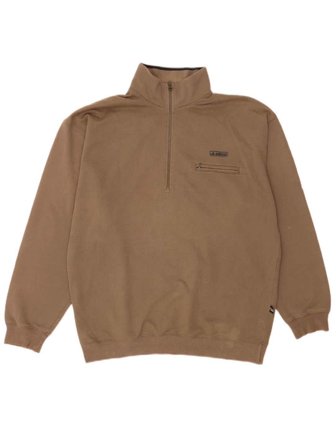 Bluza męska Adidas z zamkiem błyskawicznym, duża, brązowa