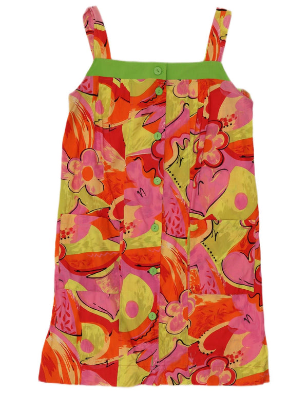 Damska sukienka bez rękawów w stylu vintage IT 50 XL, wielobarwna w kwiaty