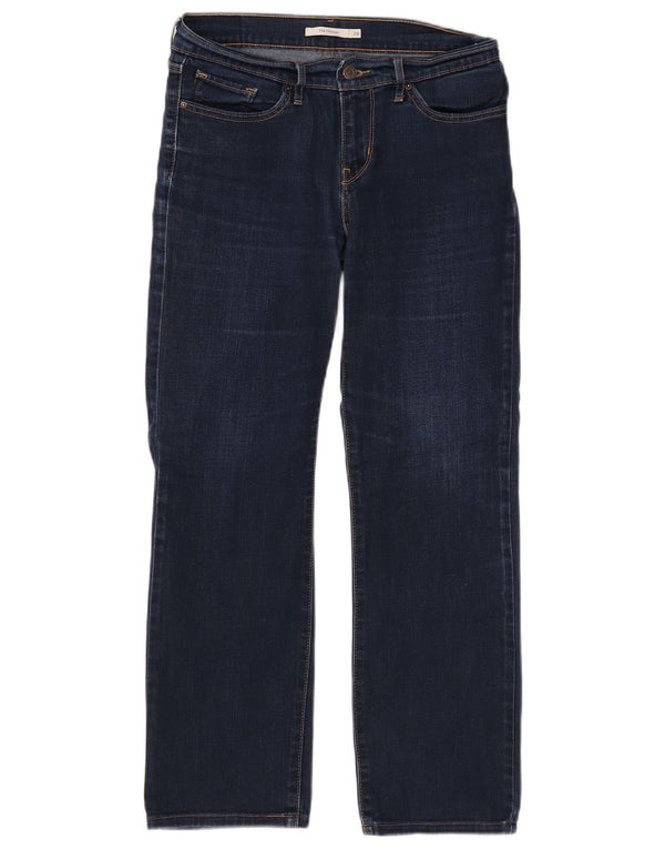Damskie dżinsy Levi's 714 Straight W28 L27 Niebieskie bawełniane