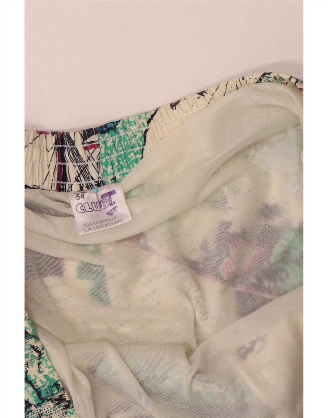 Męskie spodenki kąpielowe w stylu vintage w abstrakcyjny wzór IT 54 XL, wielobarwna bawełna