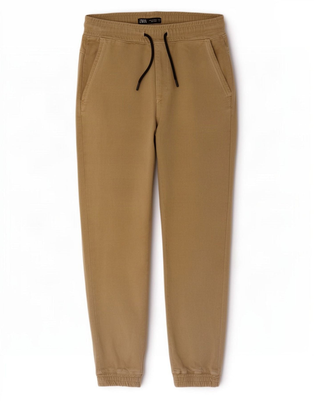 Męskie spodnie dresowe Zara Joggers Small Beżowe