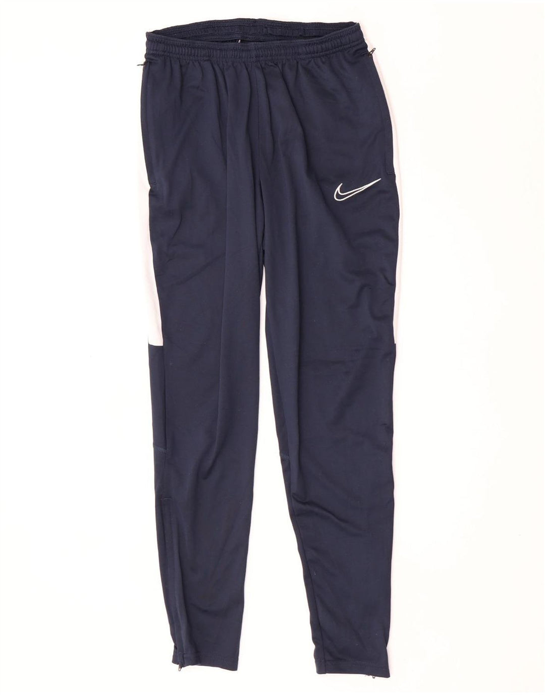 Męskie spodnie dresowe Nike Dri Fit, małe, granatowe, z poliestru w blokach kolorów