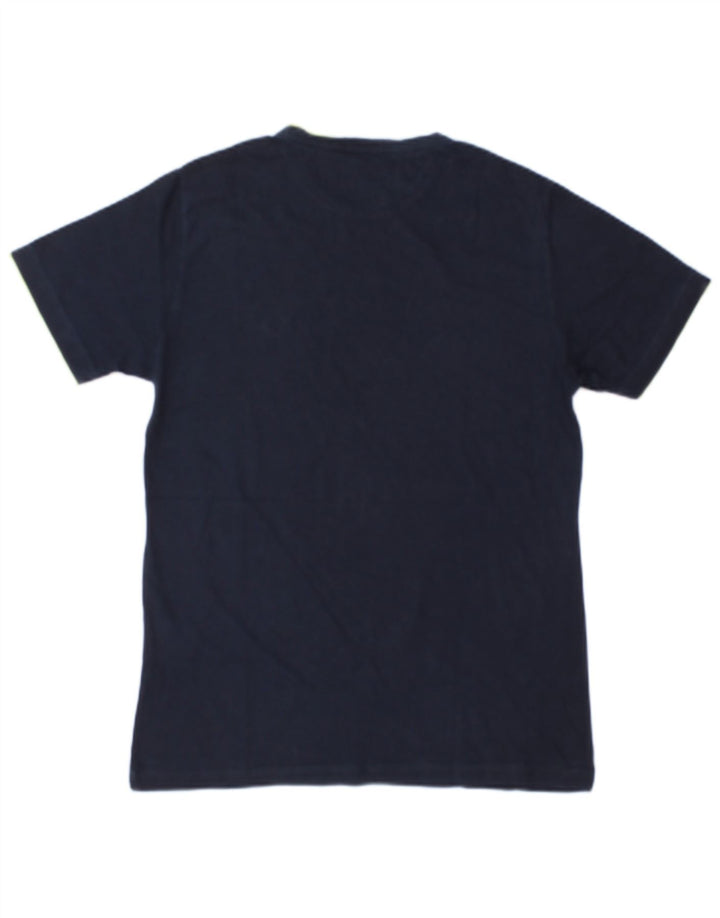 FRED PERRY Boys T-Shirt Top 13-14 Years Navy Blue Cotton