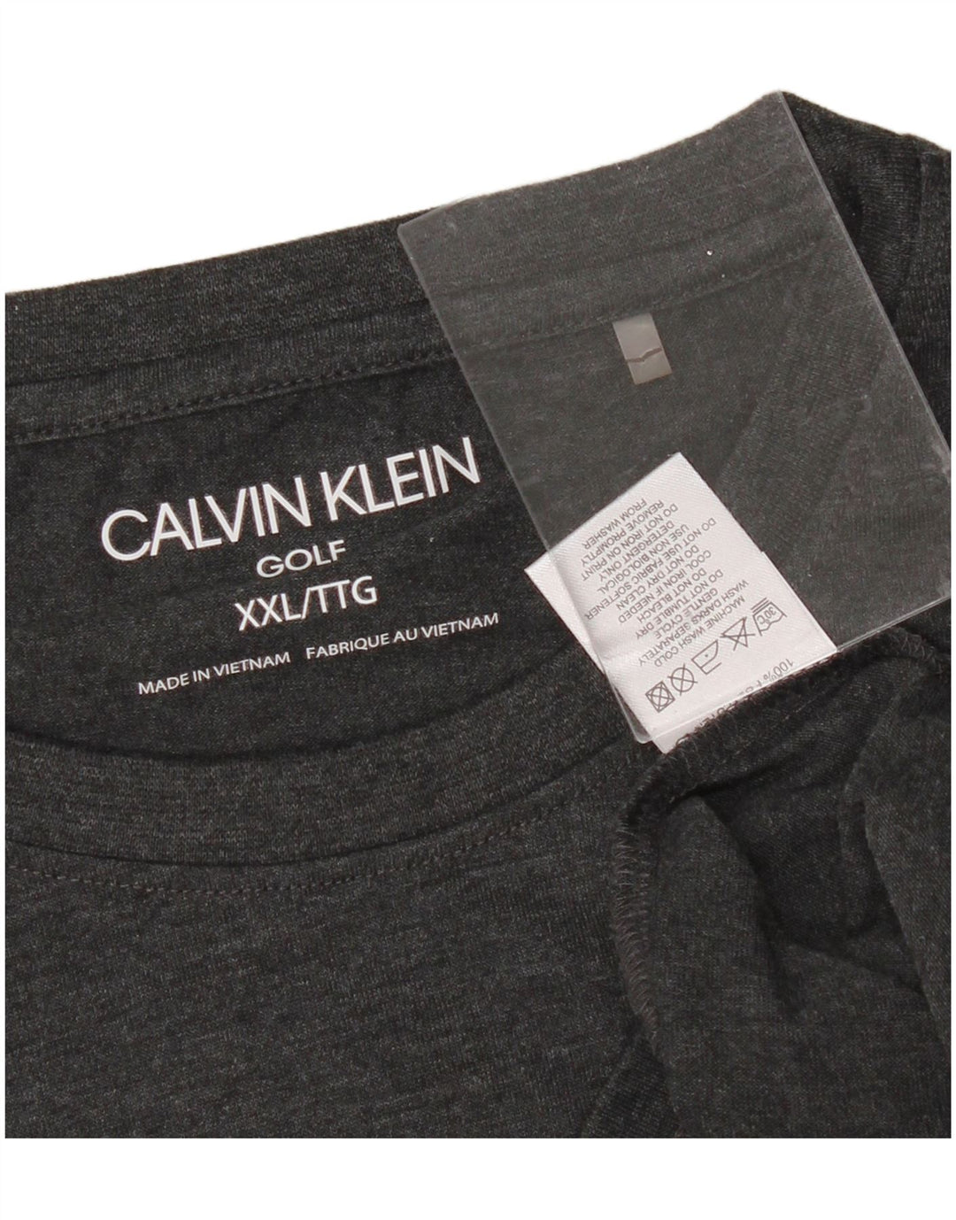 CALVIN KLEIN Mens Golf T-Shirt Top 2XL Grey Polyester