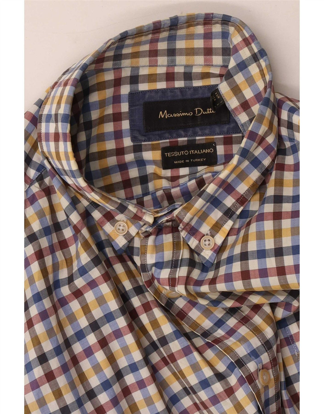 Massimo Dutti Koszula męska, duża, wielobarwna kratka