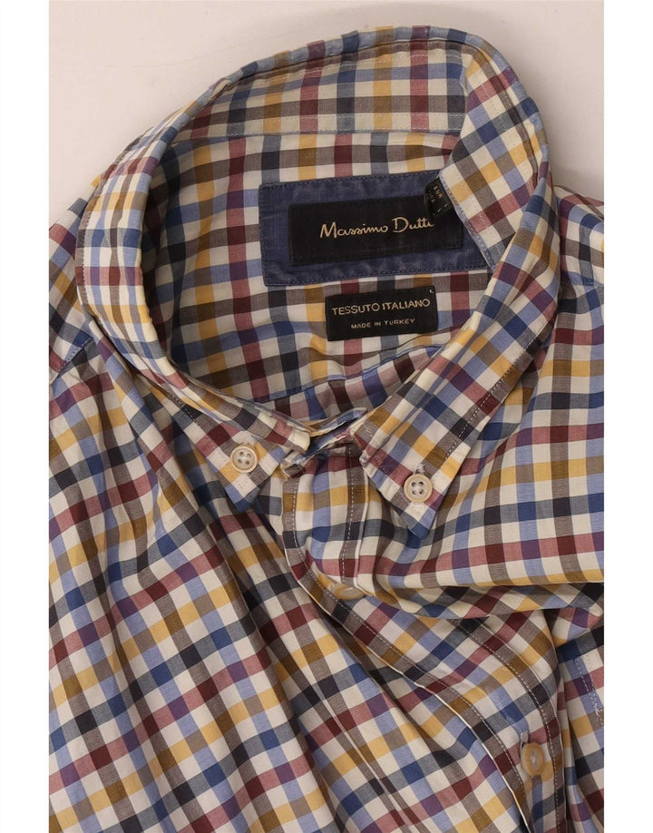 Massimo Dutti Koszula męska, duża, wielobarwna kratka