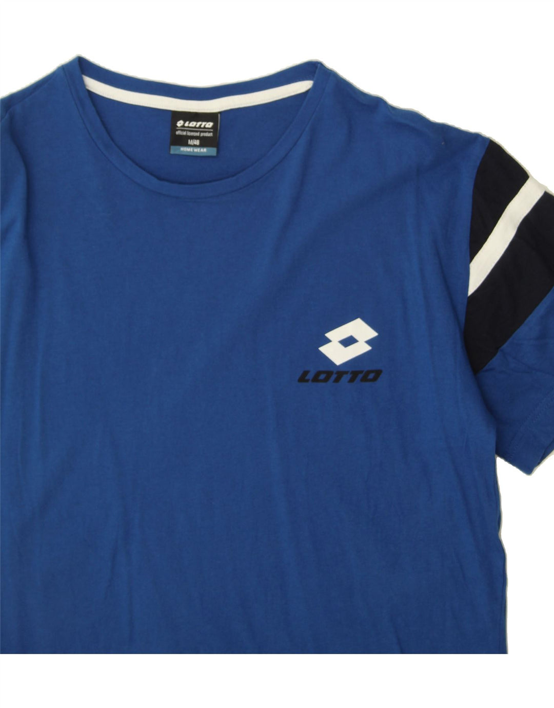 LOTTO Mens Graphic T-Shirt Top IT 48 Medium Blue Cotton Vintage Lotto and Second-Hand Lotto from Messina Hembry 