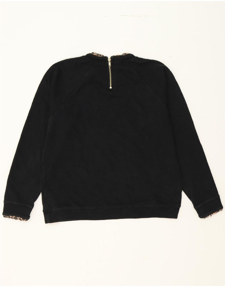 J. CREW Womens Sweatshirt Jumper UK 16 Large Black Cotton Vintage J. Crew and Second-Hand J. Crew from Messina Hembry 