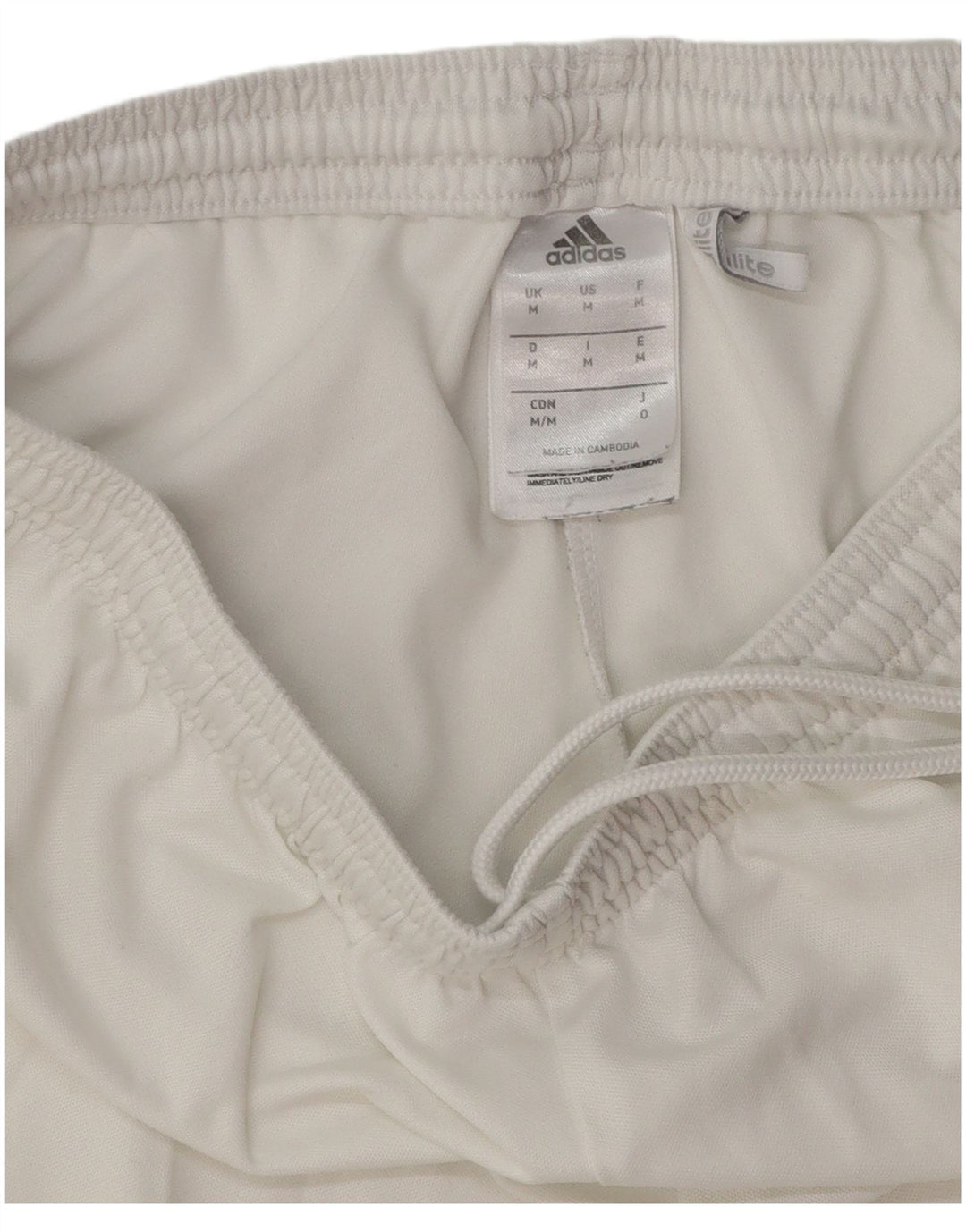 Męskie spodenki sportowe Adidas Climalite, średni biały poliester