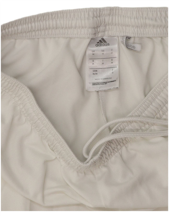 Męskie spodenki sportowe Adidas Climalite, średni biały poliester