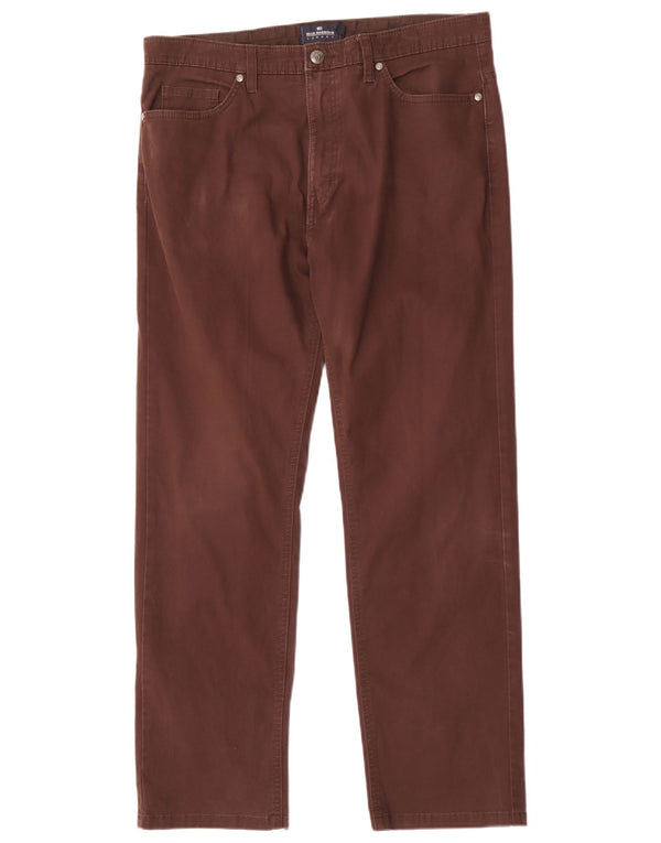 Męskie spodnie casual Marks & Spencer Blue Harbor W34 L29 brązowe