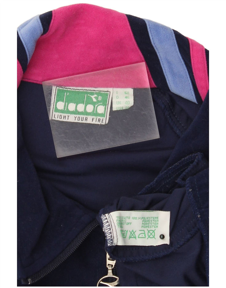 Męska kurtka dresowa DIADORA z grafiką UK 40, średni granat