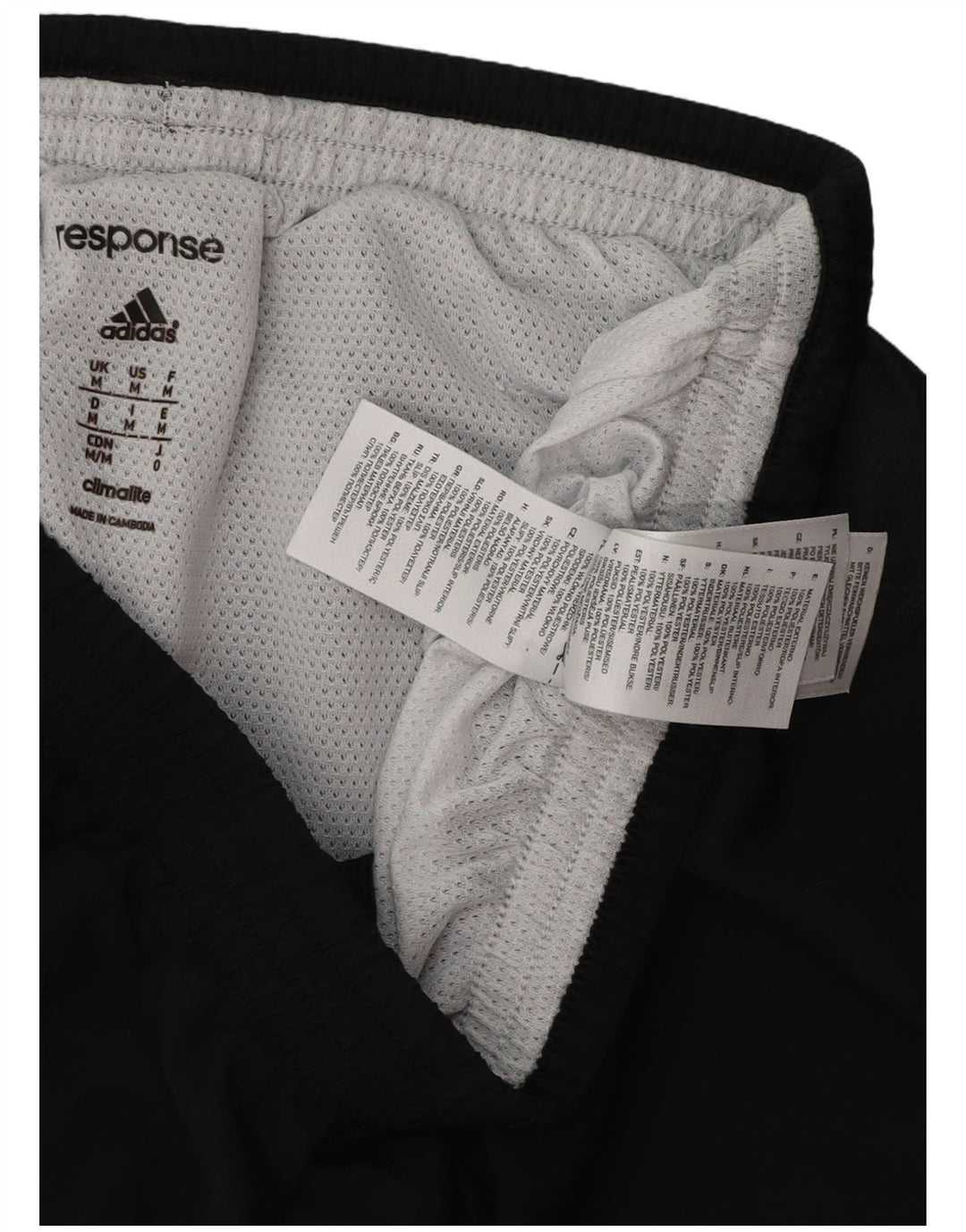 Męskie spodenki sportowe Adidas Climalite, średni czarny poliester