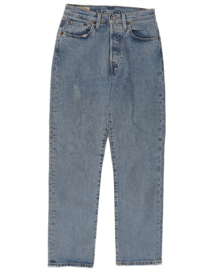 Damskie dżinsy Levi's 501 Straight W25 L26 Niebieskie bawełniane