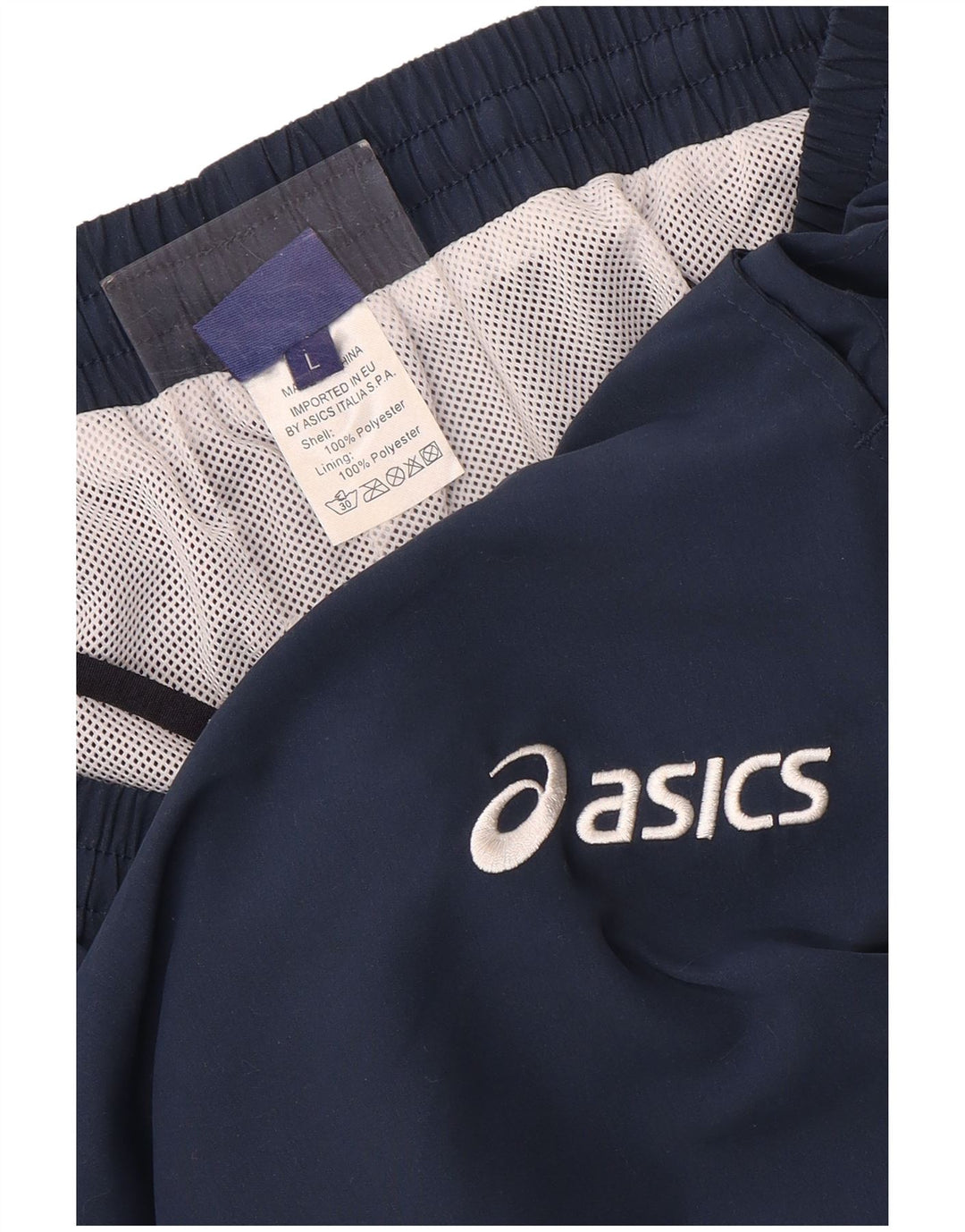 Męskie spodnie dresowe Asics, duże, granatowe, z poliestru