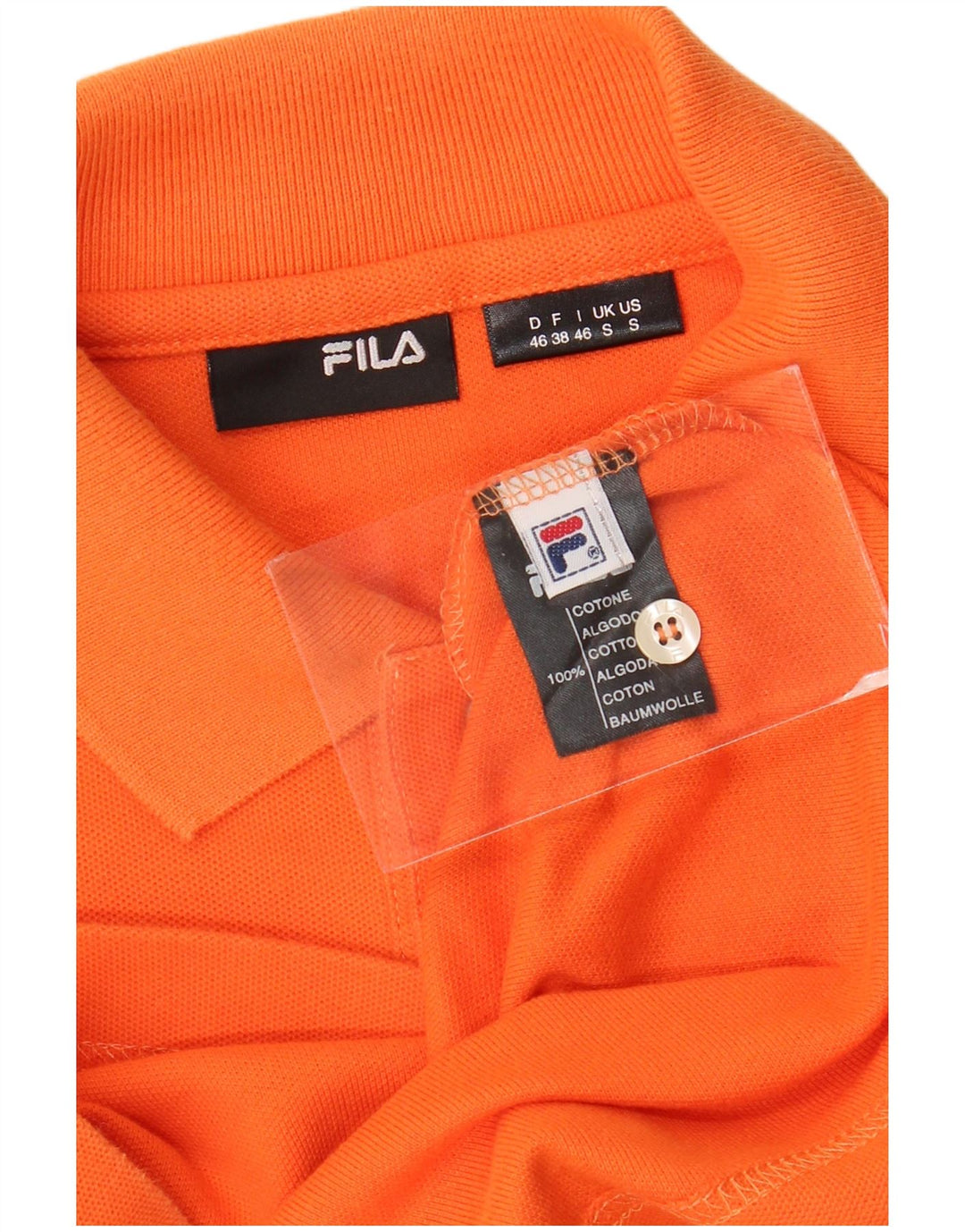 Męska koszulka polo Fila, mała, pomarańczowa, bawełniana