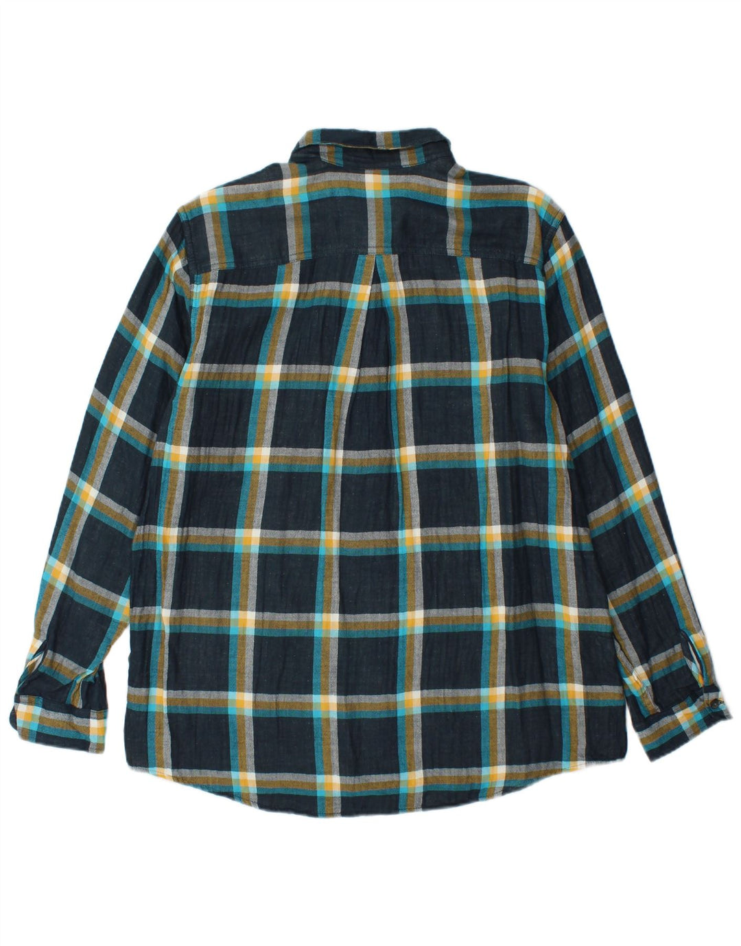 EDDIE BAUER Damska koszula flanelowa UK 16, duża, bawełniana w granatową kratę