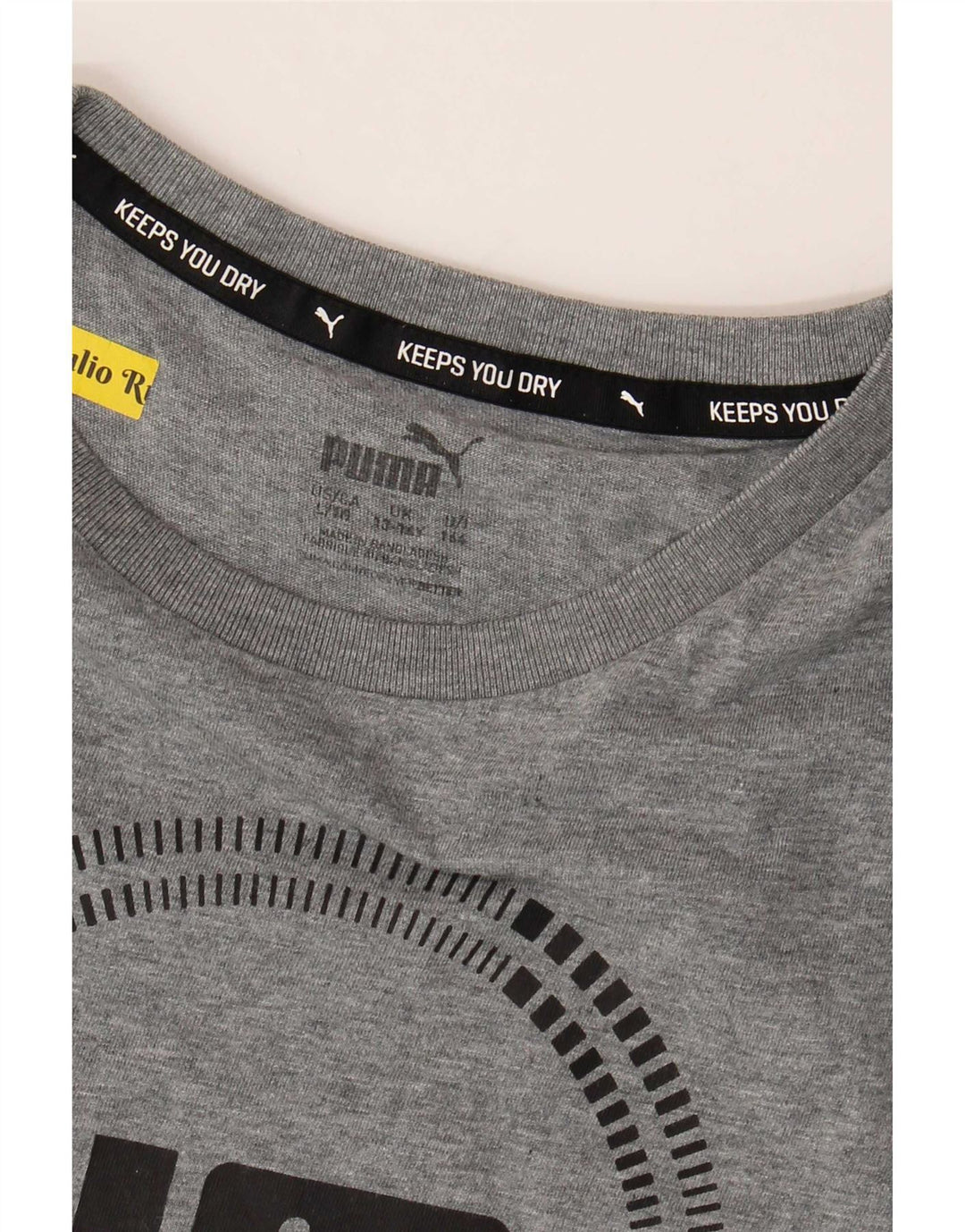 Chłopięcy T-shirt z grafiką Puma 13-14 lat, szary