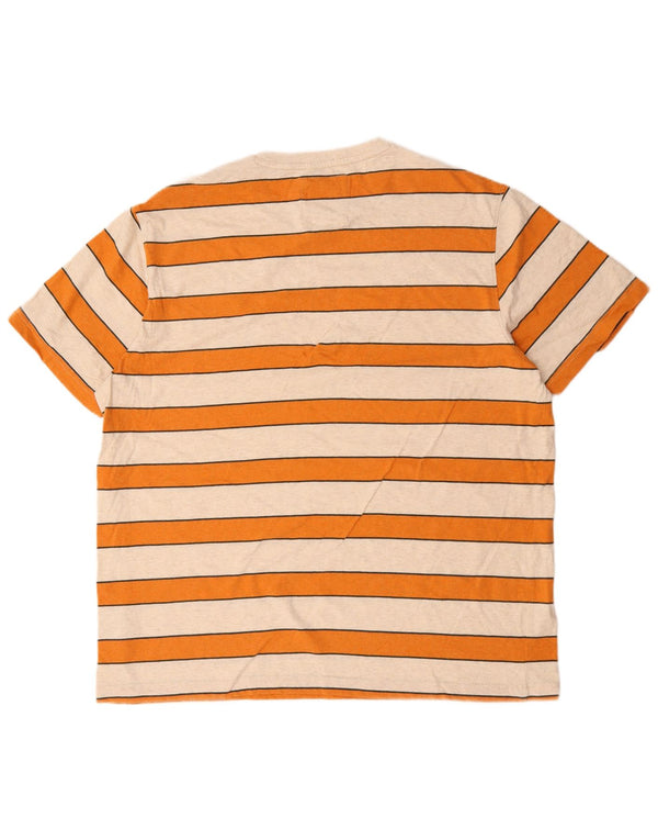 Crew Clothing Męski T-shirt Top 2XL Beżowa bawełna w paski