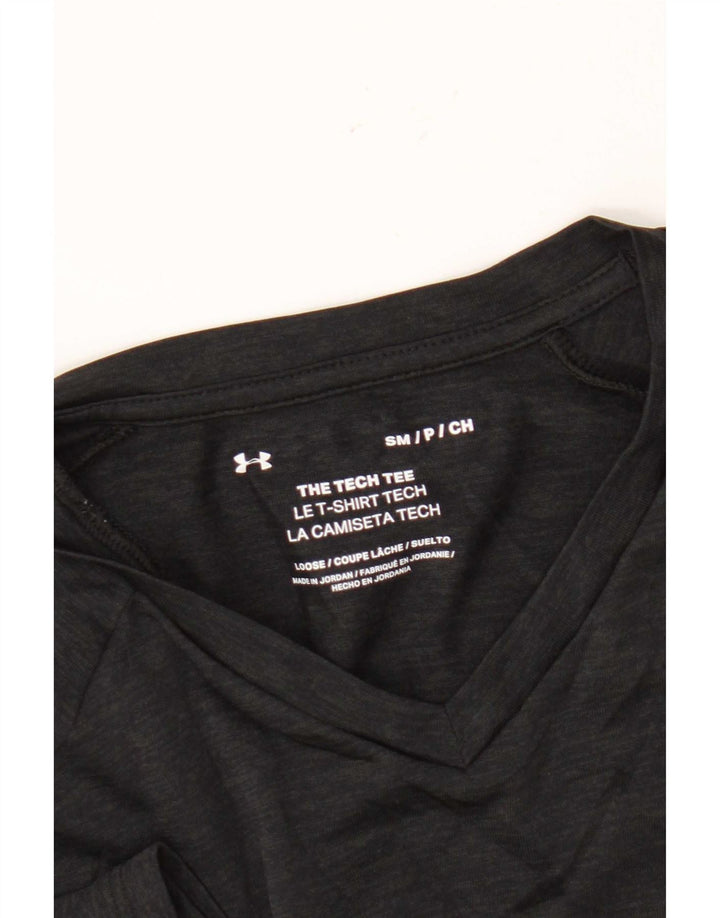 Męski t-shirt Under Armour, mały, czarny, nakrapiany