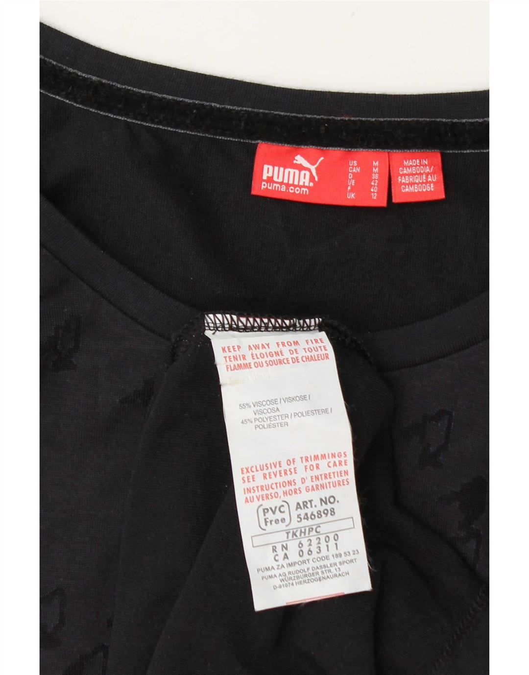 Damski top Puma Prześwitujący UK 12 Średni Granatowy Geometryczny Wiskoza
