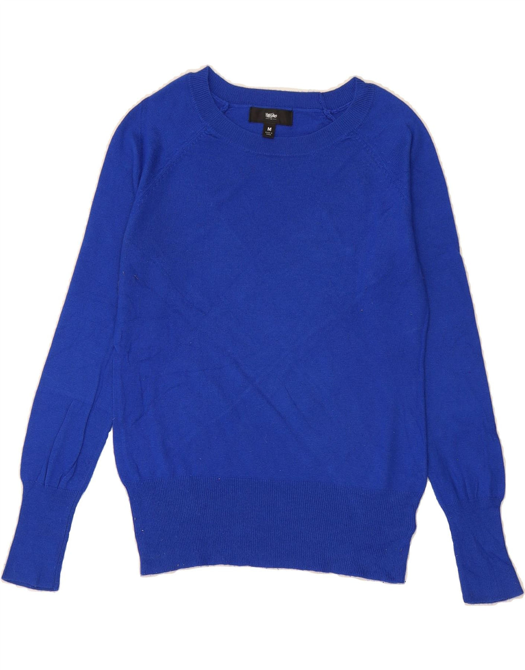 MOSSIMO Womens Boat Neck Jumper Sweater UK 12 Medium Blue Nylon Vintage Mossimo and Second-Hand Mossimo from Messina Hembry 