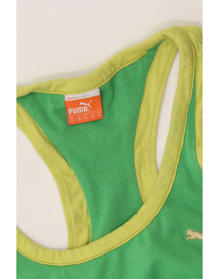 Damska kamizelka Puma Crop Top UK 10 Small Green Colorblock