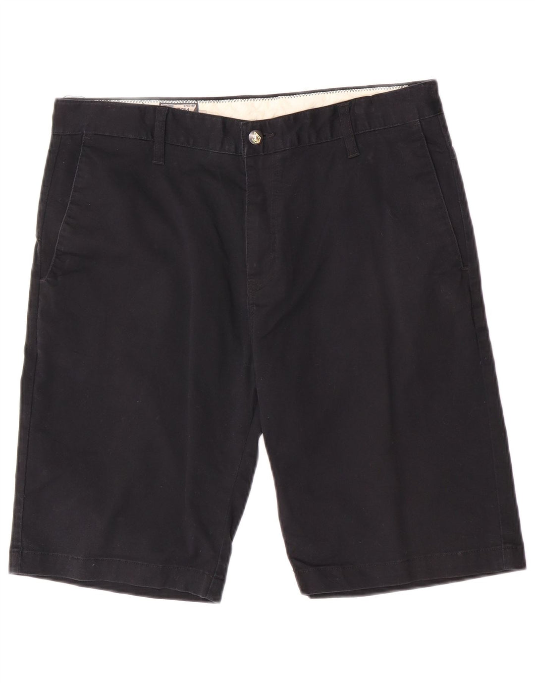 Męskie spodenki chino Volcom W33, średnia czarna bawełna