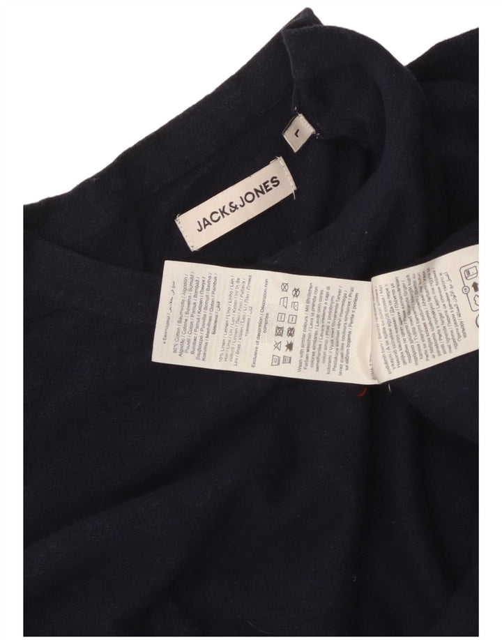Męski top Jack & Jones z długim rękawem, duży, granatowy, bawełniany