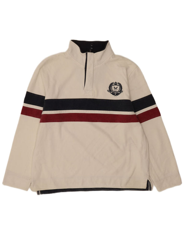 Crew Clothing Męska bluza z grafiką i zamkiem błyskawicznym, 3XL, w białe paski