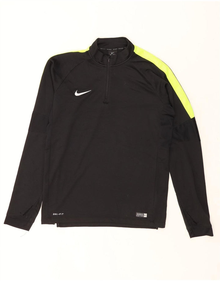 Męski dres Nike Dri Fit z zamkiem błyskawicznym na szyi i średnim czarnym kolorem
