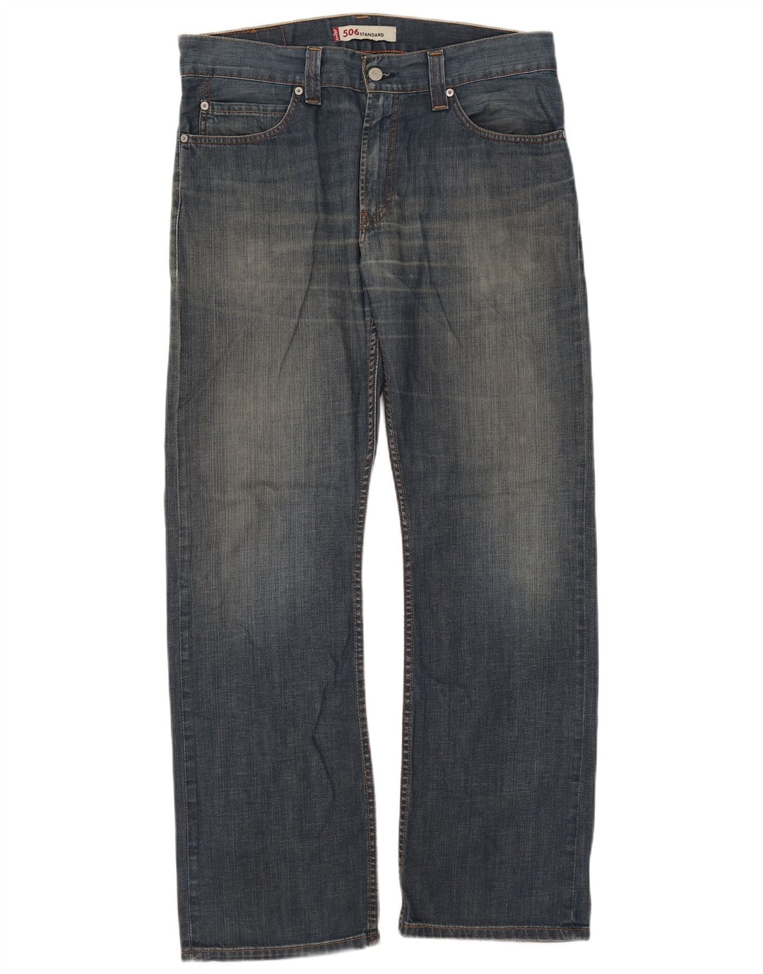 Męskie jeansy Levi's 506 Straight W34 L32 Niebieskie bawełniane