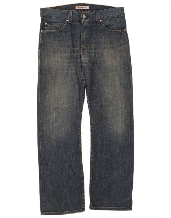 Męskie jeansy Levi's 506 Straight W34 L32 Niebieskie bawełniane