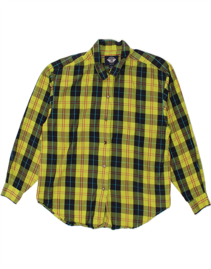DOCKERS Womens Petite Shirt UK 10 Small Green Check Cotton Vintage Dockers and Second-Hand Dockers from Messina Hembry 