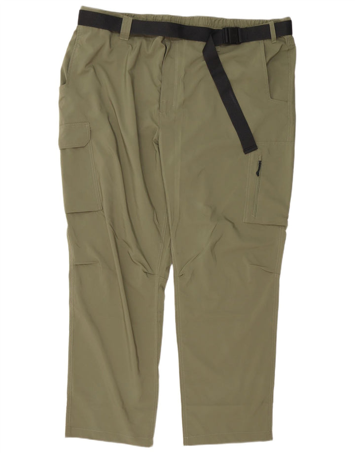 Męskie proste spodnie cargo Columbia W54 L32 Khaki poliester