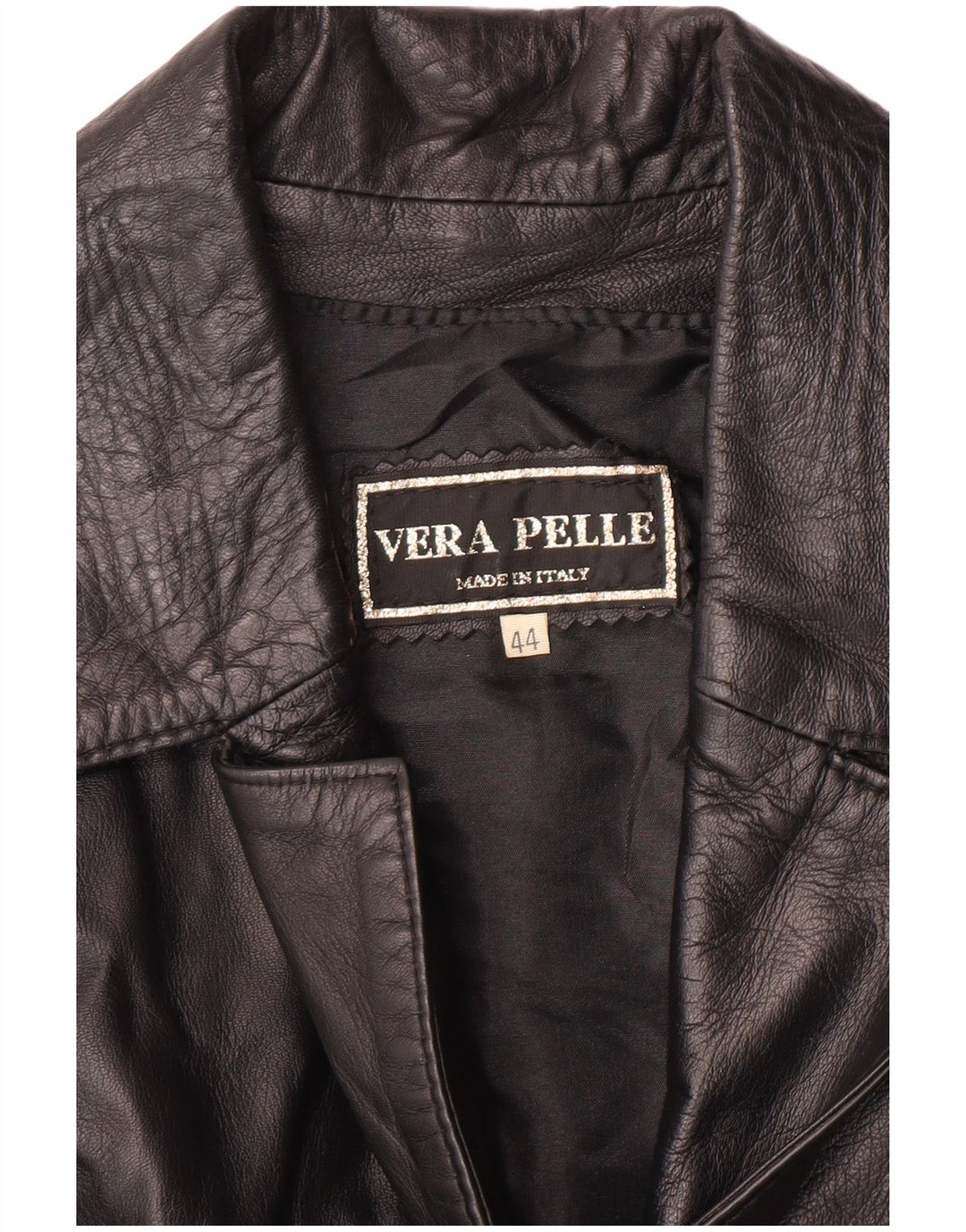 Damska kamizelka skórzana VINTAGE IT 44, średnia czarna skóra