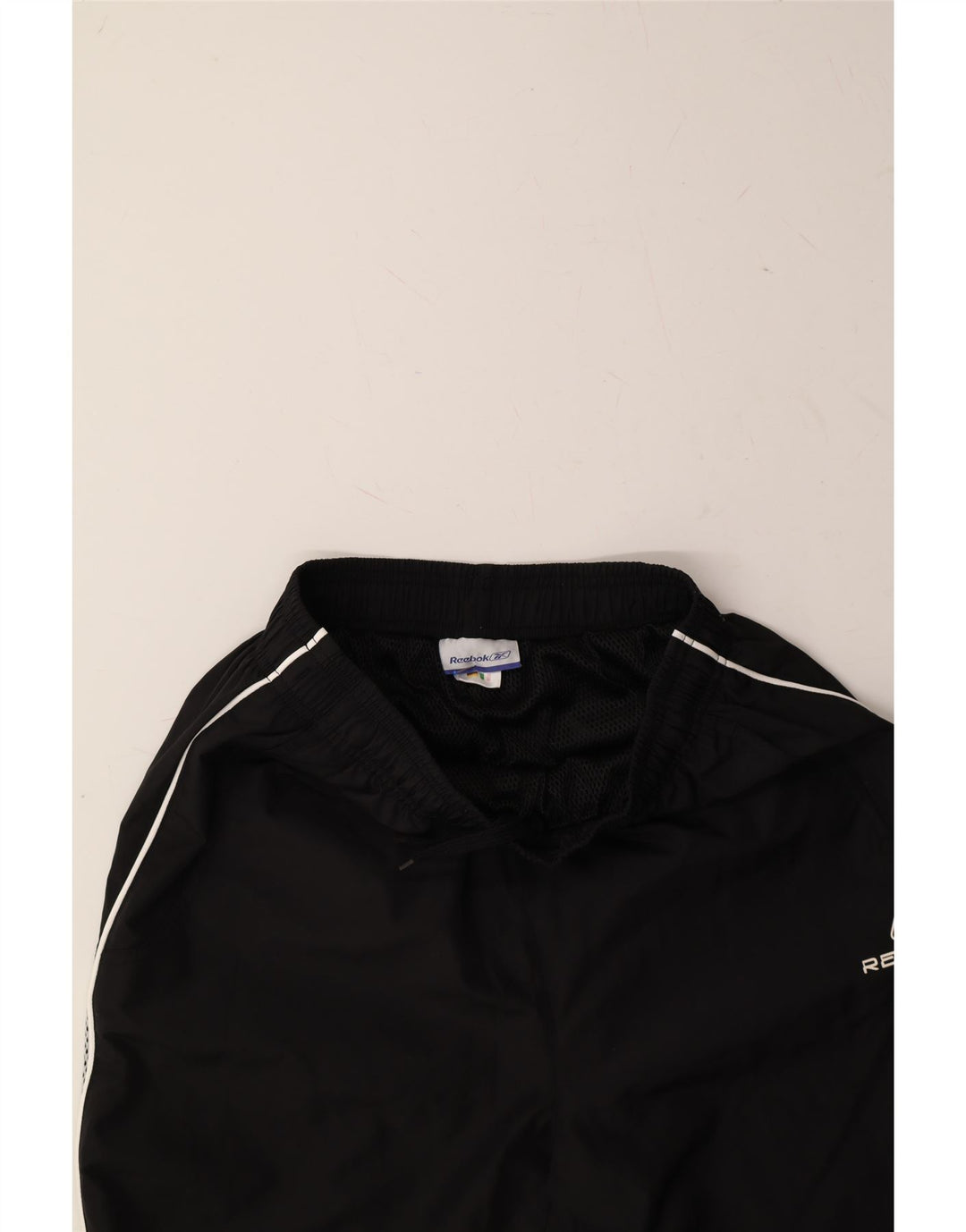 REEBOK Boys Tracksuit Trousers 15-16 Years 2XL Black Colourblock Polyester Vintage Reebok and Second-Hand Reebok from Messina Hembry 