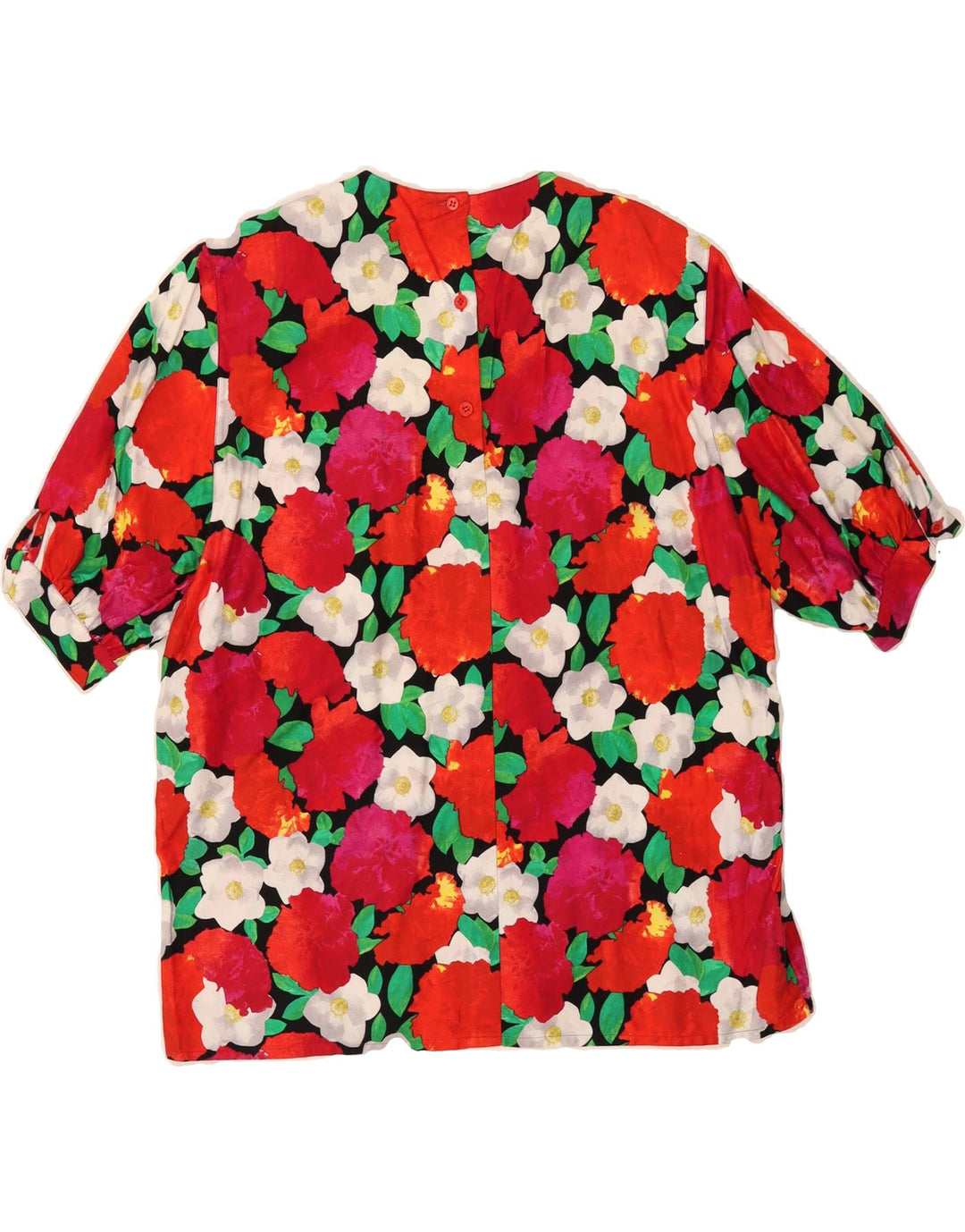 VINTAGE Womens Blouse Top UK 16 Large Multicoloured Floral Vintage Vintage and Second-Hand Vintage from Messina Hembry 