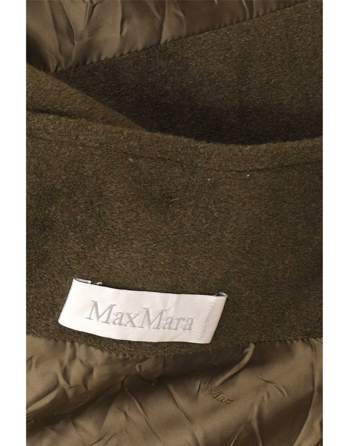 Płaszcz damski Max Mara UK 12, średnia, dziewicza wełna khaki