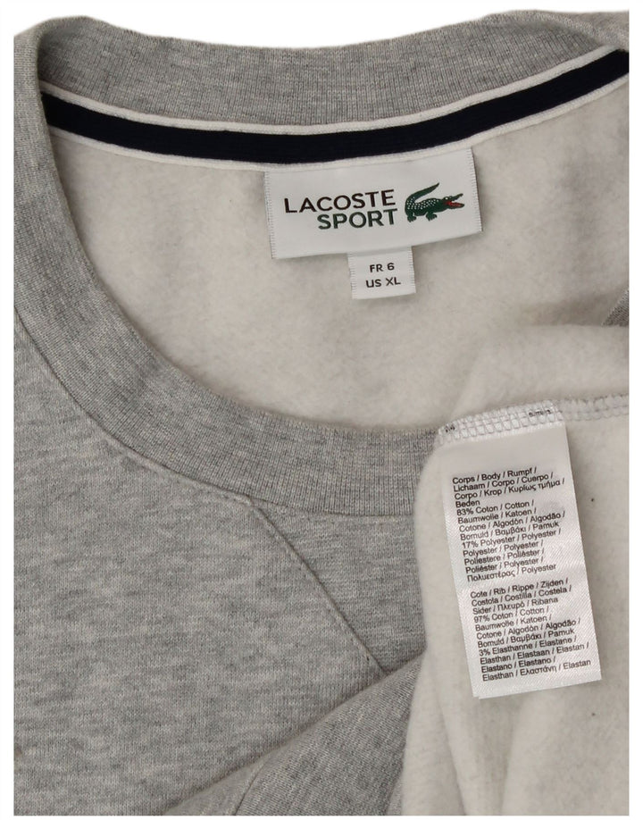 Męska bluza Lacoste, rozmiar 6, XL, szara bawełna