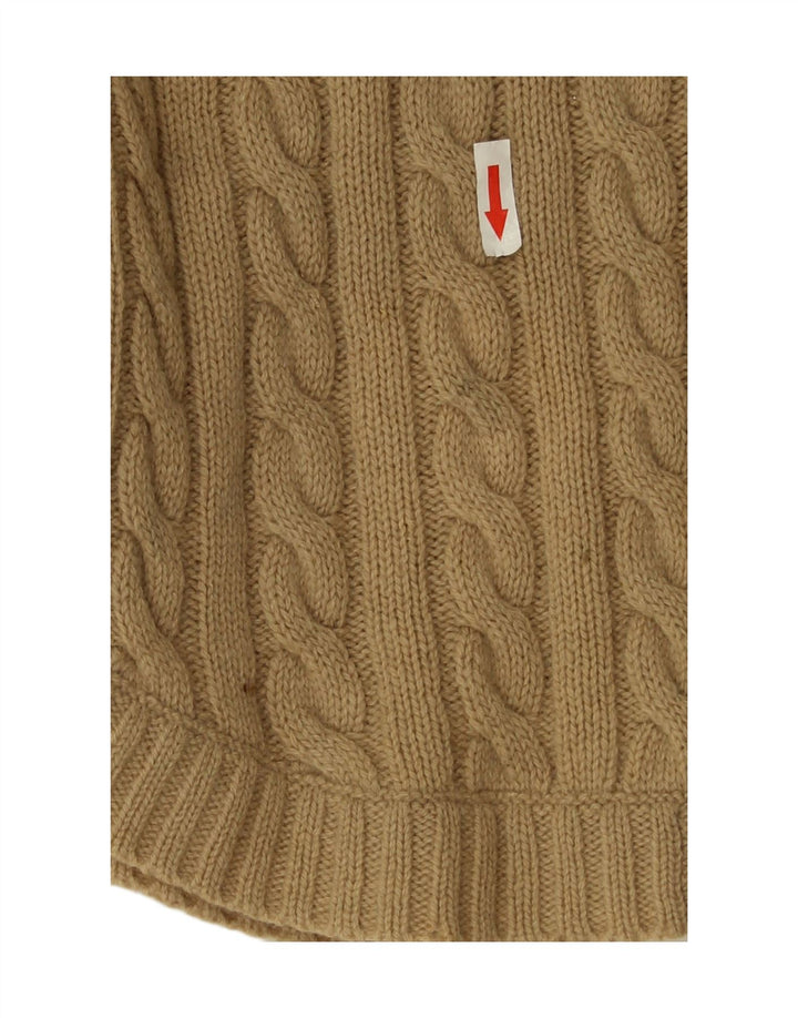 Damski sweter ponczo Blarney UK 14 Średni beż Owcza wełna