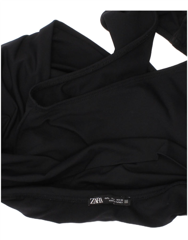 Damskie stroje kąpielowe bez ramiączek Zara, duże, czarne, poliamidowe