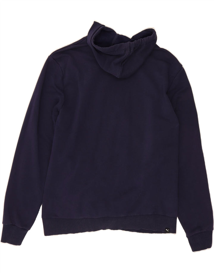PUMA Mens Graphic Hoodie Jumper XL Navy Blue Vintage Puma and Second-Hand Puma from Messina Hembry 