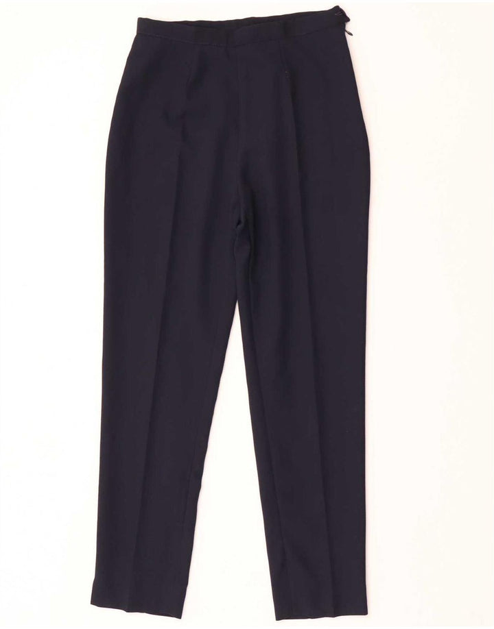 Vintage damski garnitur zapinany na 4 guziki, 2-częściowy IT 44 Medium W26 L28 granatowy