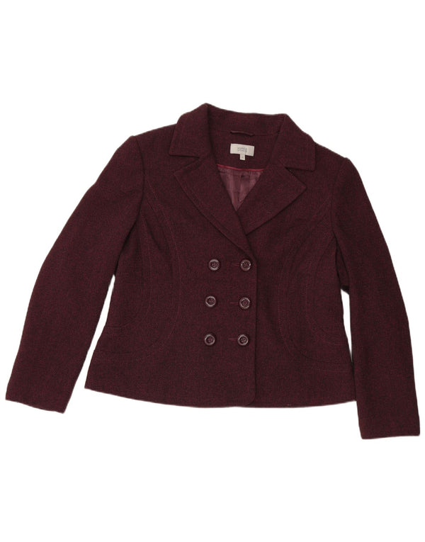Marks & Spencer Damska marynarka dwurzędowa UK 18 XL, bordowa