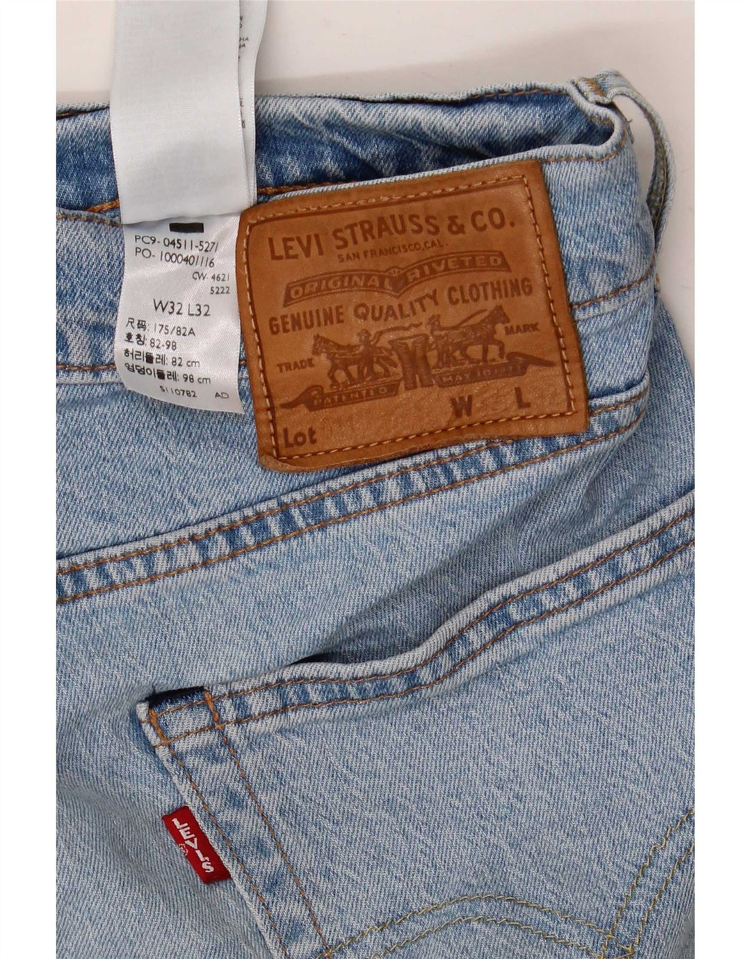 Męskie jeansy Levi's 511 Slim W32 L32 Niebieska bawełna