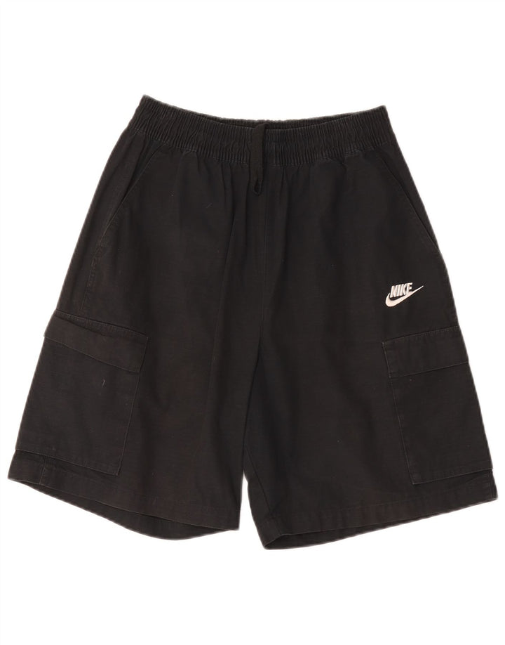 Męskie spodenki cargo Nike W27, czarne, bawełniane